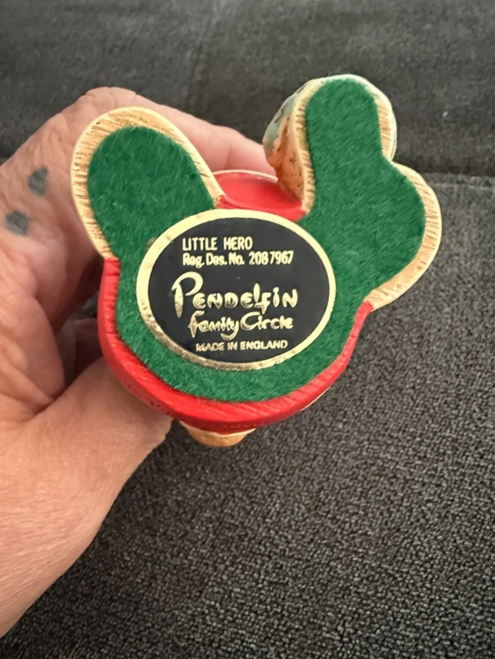 Little Hero Rabbit made by Pendelfin